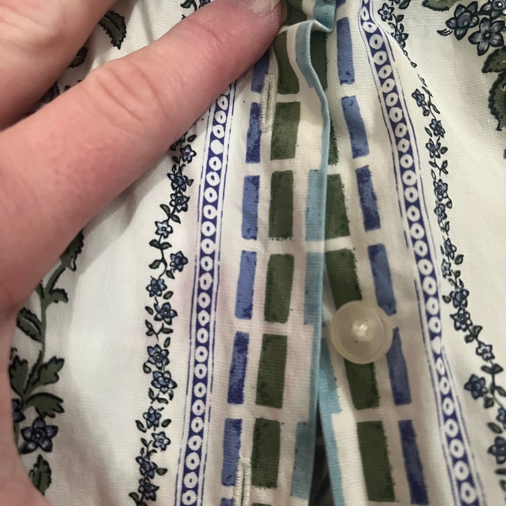 Tory Burch Botanical Button Down size 10 - Picture 8 of 9